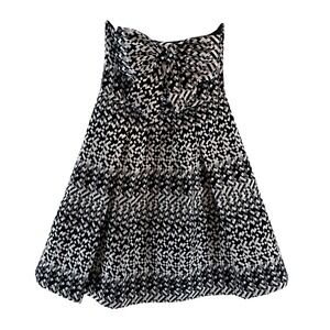 ANTHROPOLOGIE EVA FRANCO Vera Bow Strapless Cocktail‎ Dress • 2 • black, silver